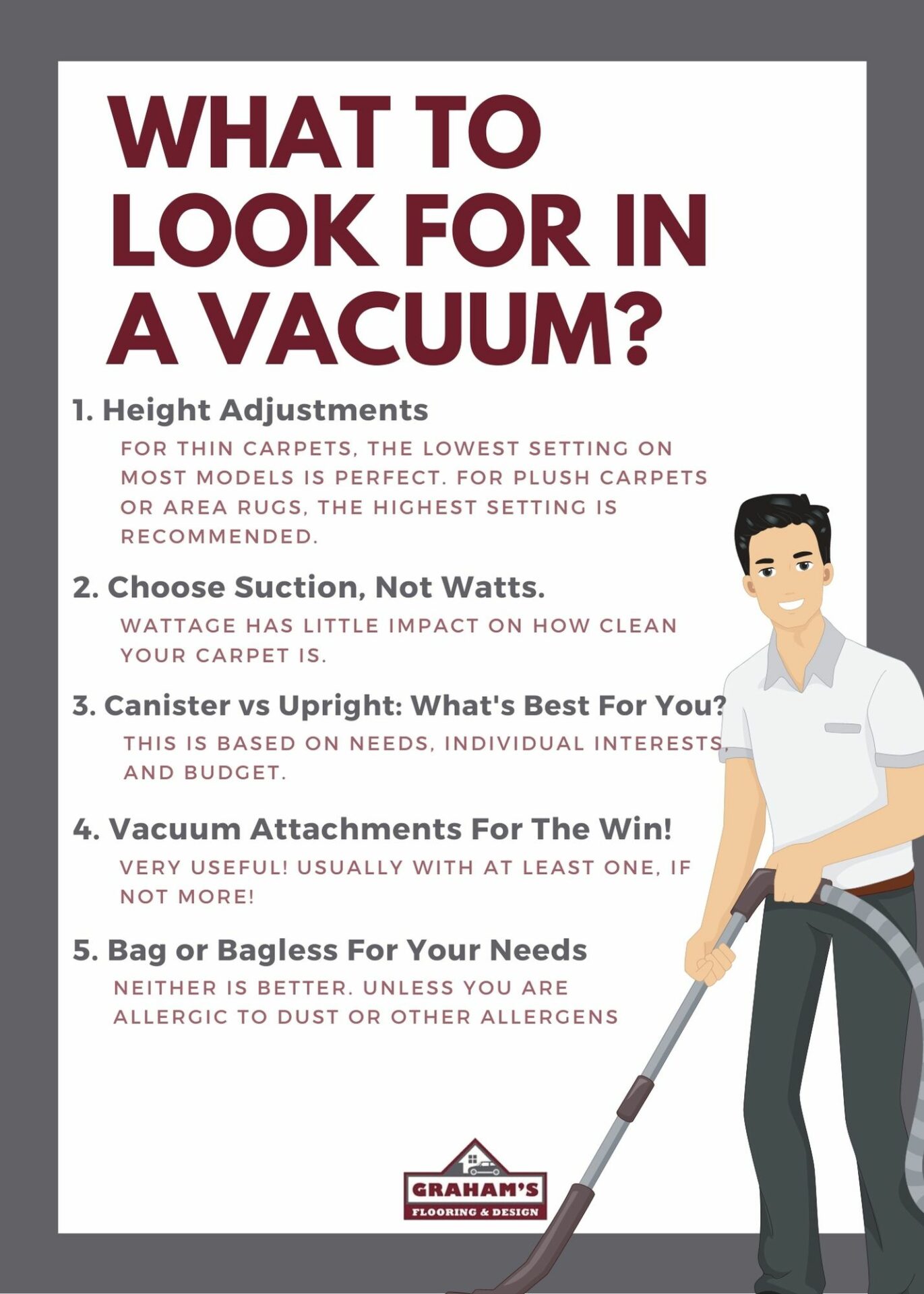 Infographic on Vacuums for Fort Collins & Loveland carpet